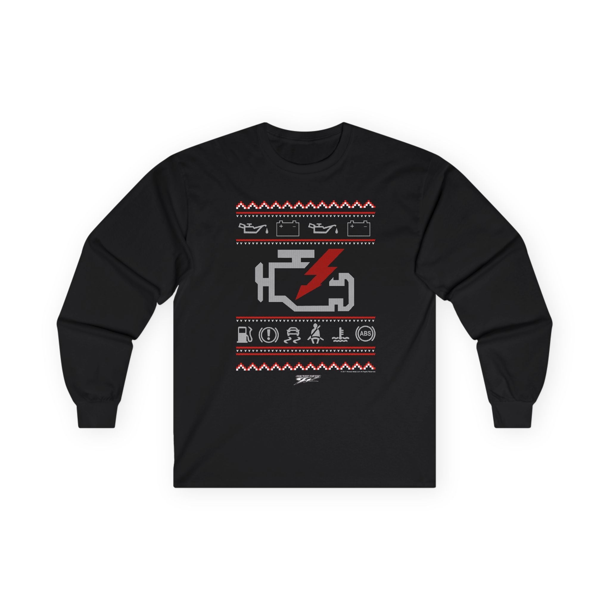 Check Engine Ugly Long Sleeve t-shirt Black - Wicked Metal - Wicked Metal