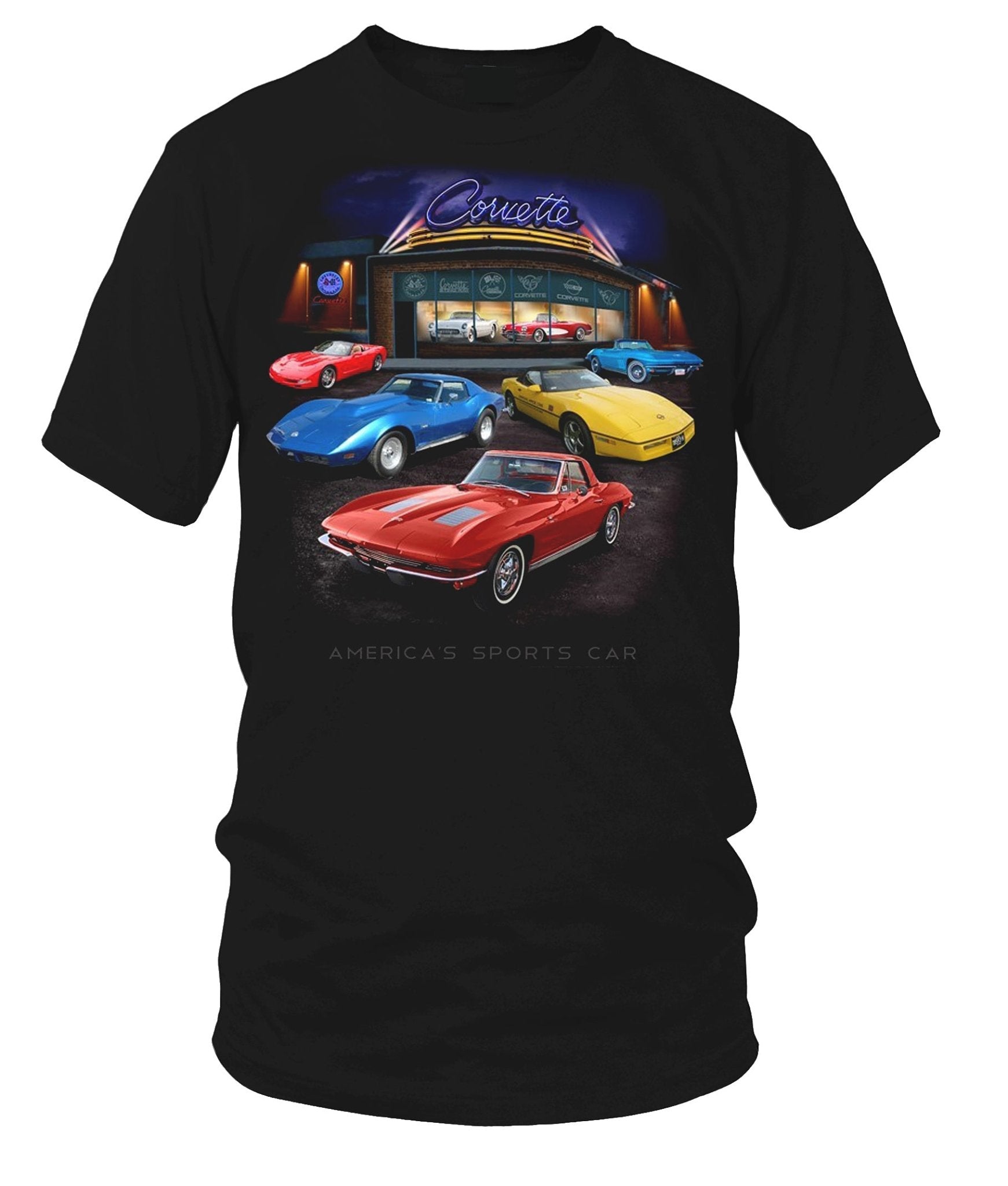 Corvette Showroom 1953 - 2004 - C1 - C5 Corvette t-shirt - Wicked Metal