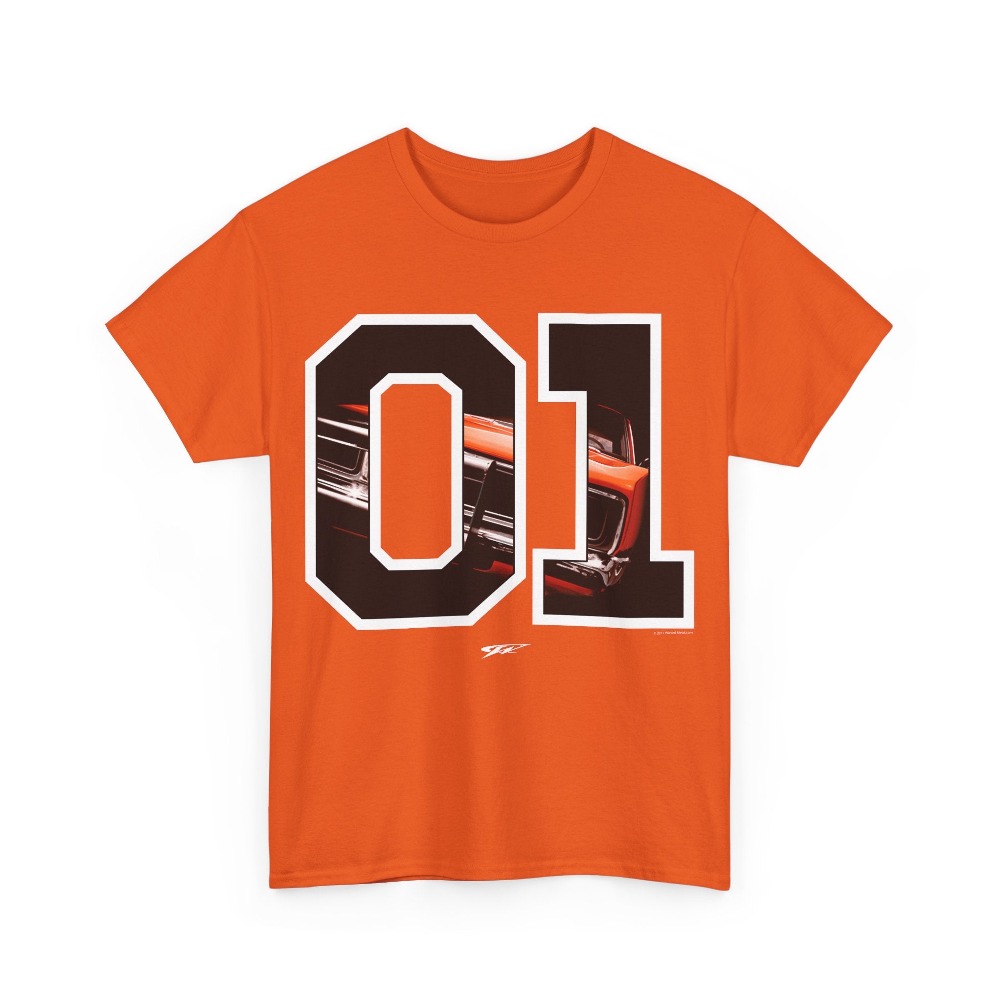 Dodge Charger t-shirt, Dukes of Hazzard Style t-shirt Orange - Wicked Metal - Wicked Metal