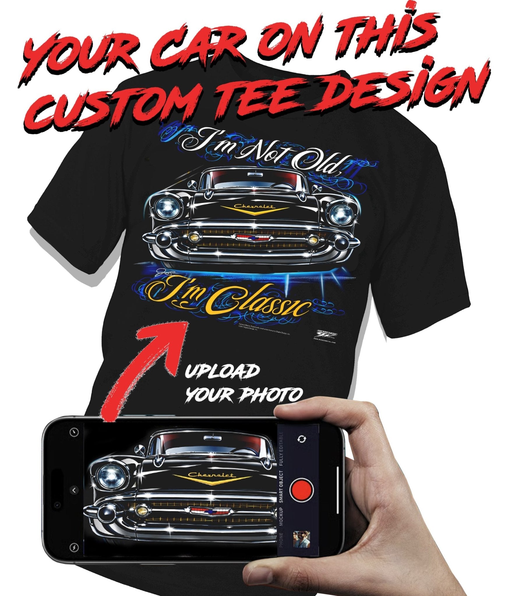 I'm Classic - T-Shirt With My Car On It - Custom Hand - Drawn Car Illustration Tee - Wicked Metal