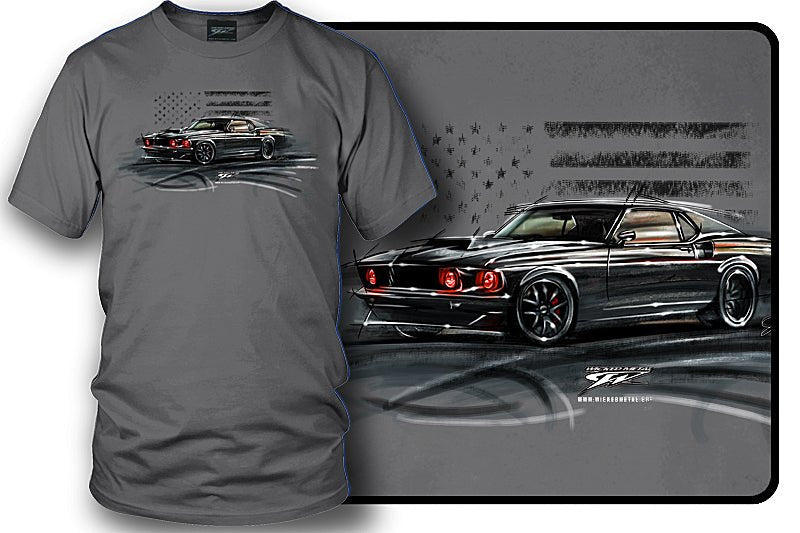 Classic Mustang Shirt - 1967 Mustang Fastback tee shirts - Wicked Metal