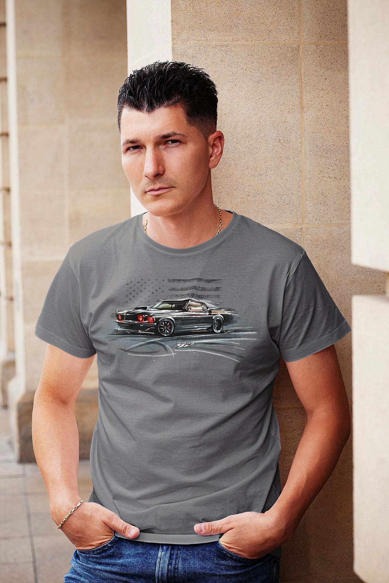 Classic Mustang Shirt - 1967 Mustang Fastback tee shirts - Wicked Metal