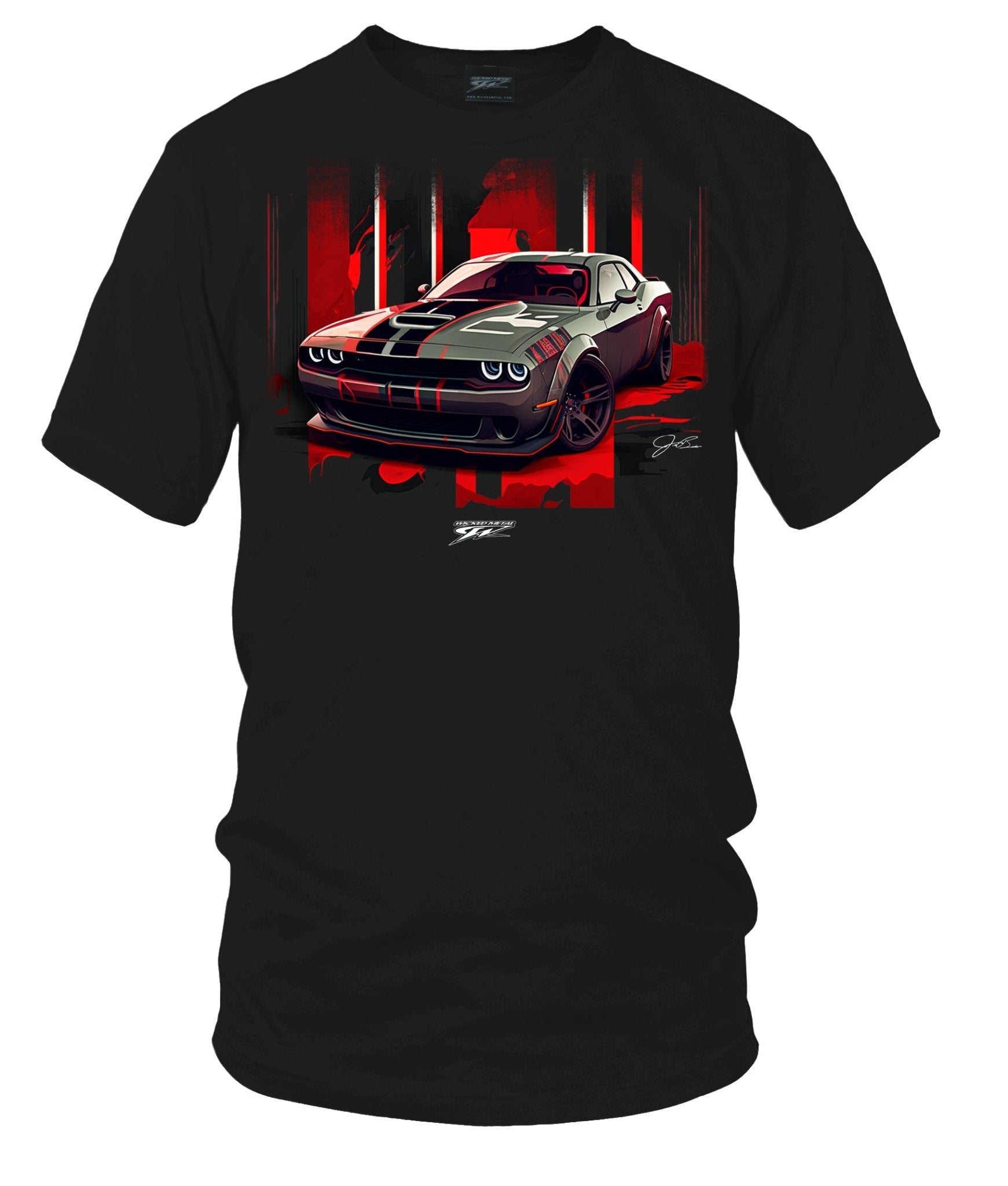 Dodge Challenger Widebody - Muscle Car T-Shirt - Challenger t-Shirt - Wicked Metal