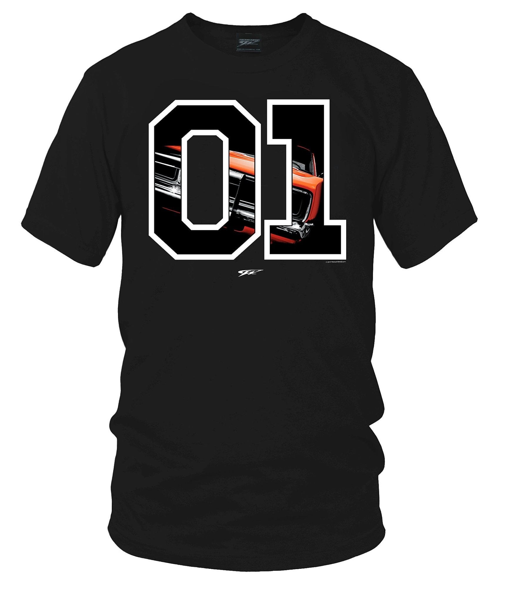 Dukes 01 Black t-shirt, Dukes of Hazzard Style t-shirt Black- Wicked Metal - Wicked Metal