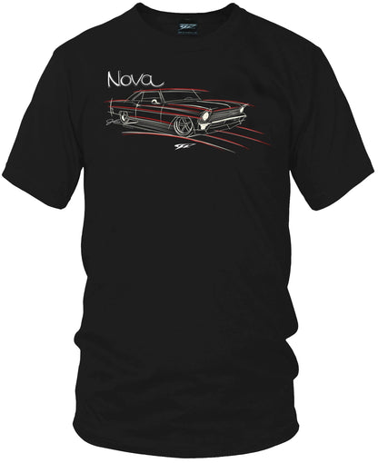 1966 Chevy Nova Stylized - Nova T-Shirt - Chevy Nova t-Shirt