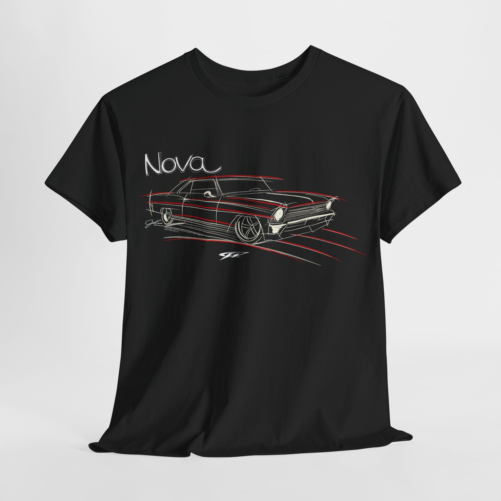 1966 Chevy Nova Stylized - Nova T-Shirt - Chevy Nova t - Shirt - Wicked Metal