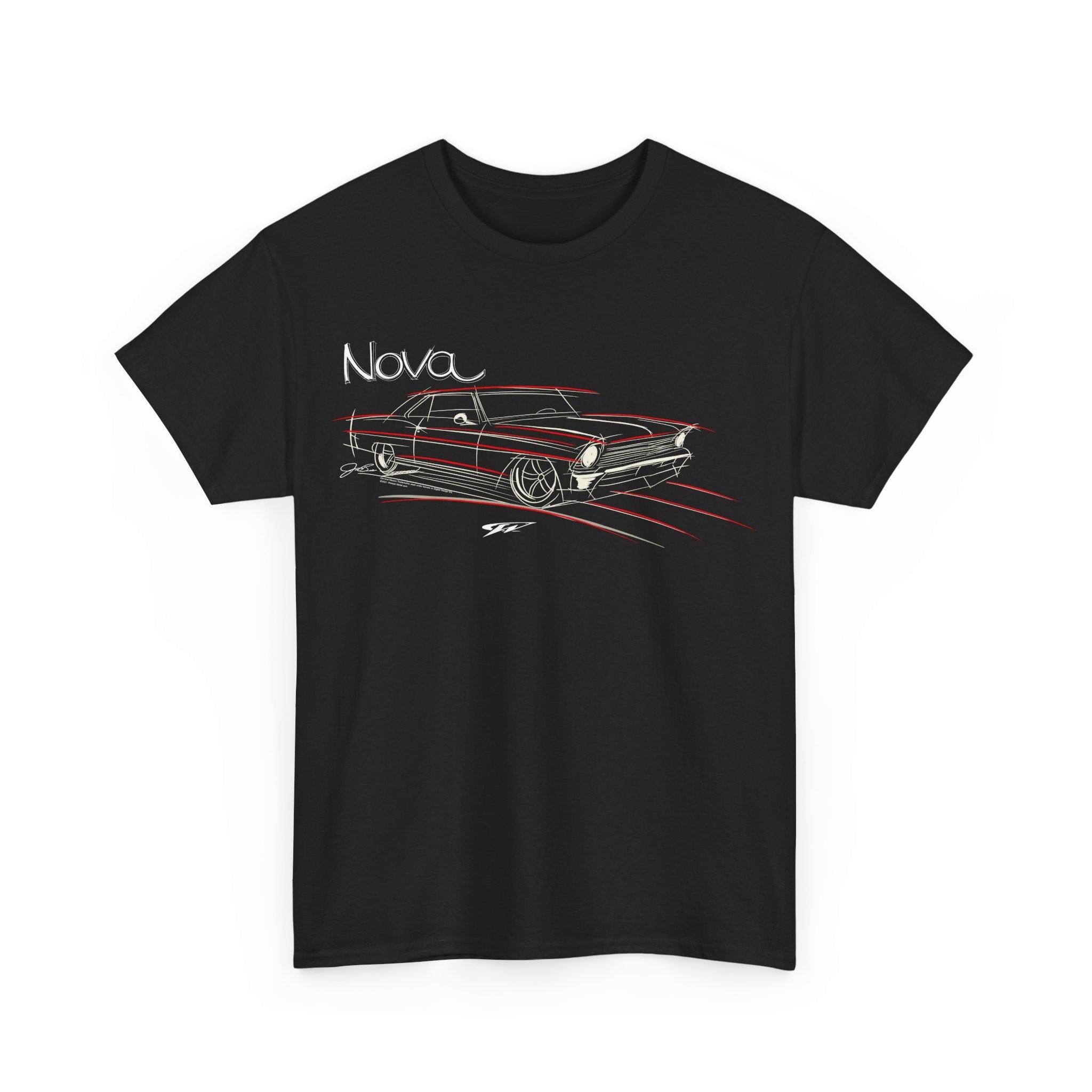 1966 Chevy Nova Stylized - Nova T-Shirt - Chevy Nova t - Shirt - Wicked Metal