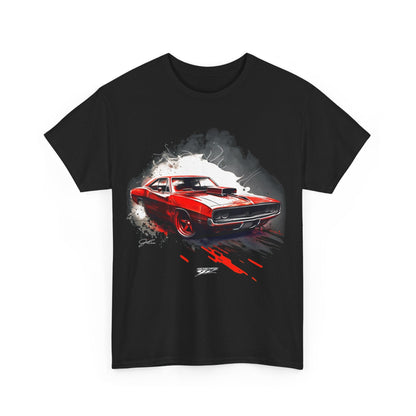 1969 Dodge Red Charger Blast - Muscle Car T-Shirt - Charger t - Shirt - Wicked Metal