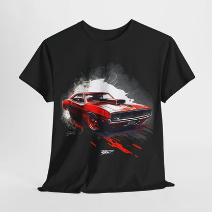 1969 Dodge Red Charger Blast - Muscle Car T-Shirt - Charger t - Shirt - Wicked Metal