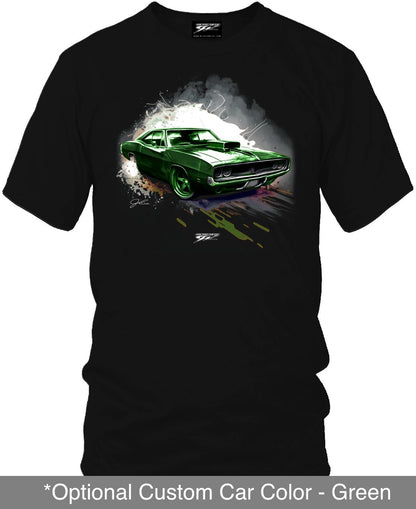 1969 Dodge Red Charger Blast - Muscle Car T-Shirt - Charger t - Shirt - Wicked Metal