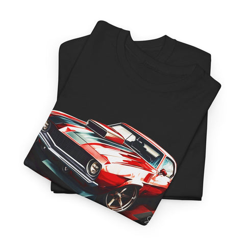 Image of 1969 Red Camaro Rod - Chevy Camaro t shirt - Wicked Metal