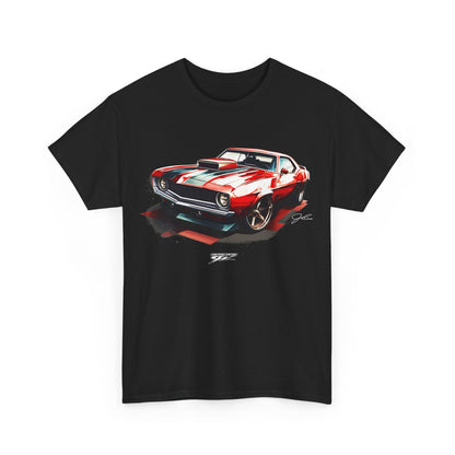 1969 Red Camaro Rod - Chevy Camaro t shirt - Wicked Metal