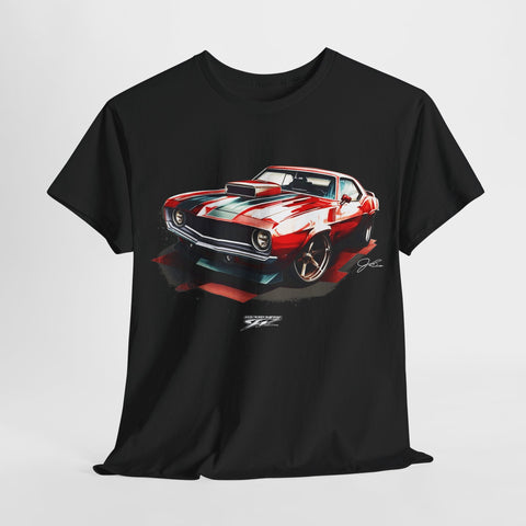 Image of 1969 Red Camaro Rod - Chevy Camaro t shirt - Wicked Metal