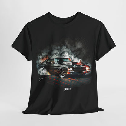 1970 black Chevelle burnout Shirt - Muscle Car T-Shirt - 1970 Chevelle - Wicked Metal