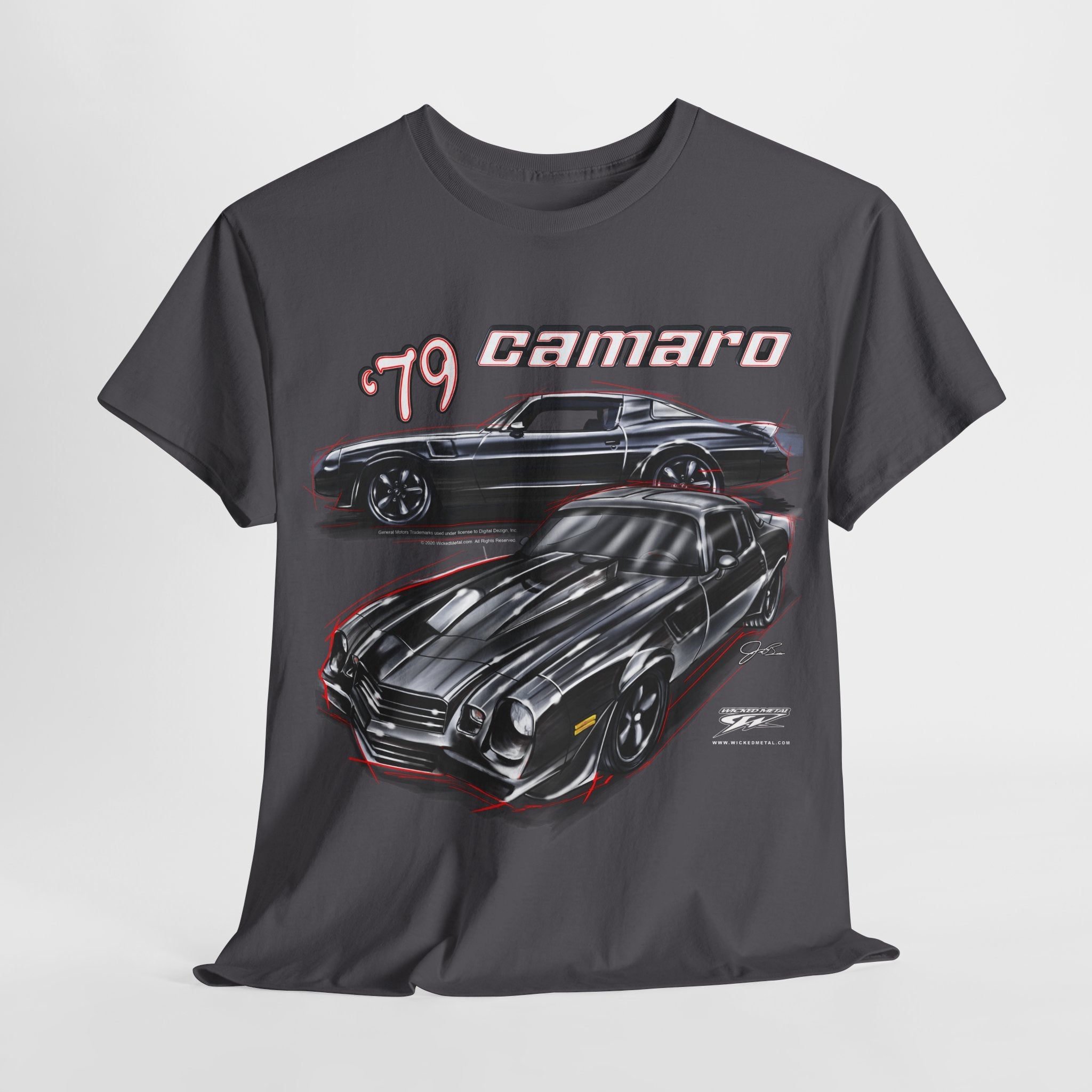 1979 Camaro Illustrated - Chevy Camaro t shirt - Wicked Metal