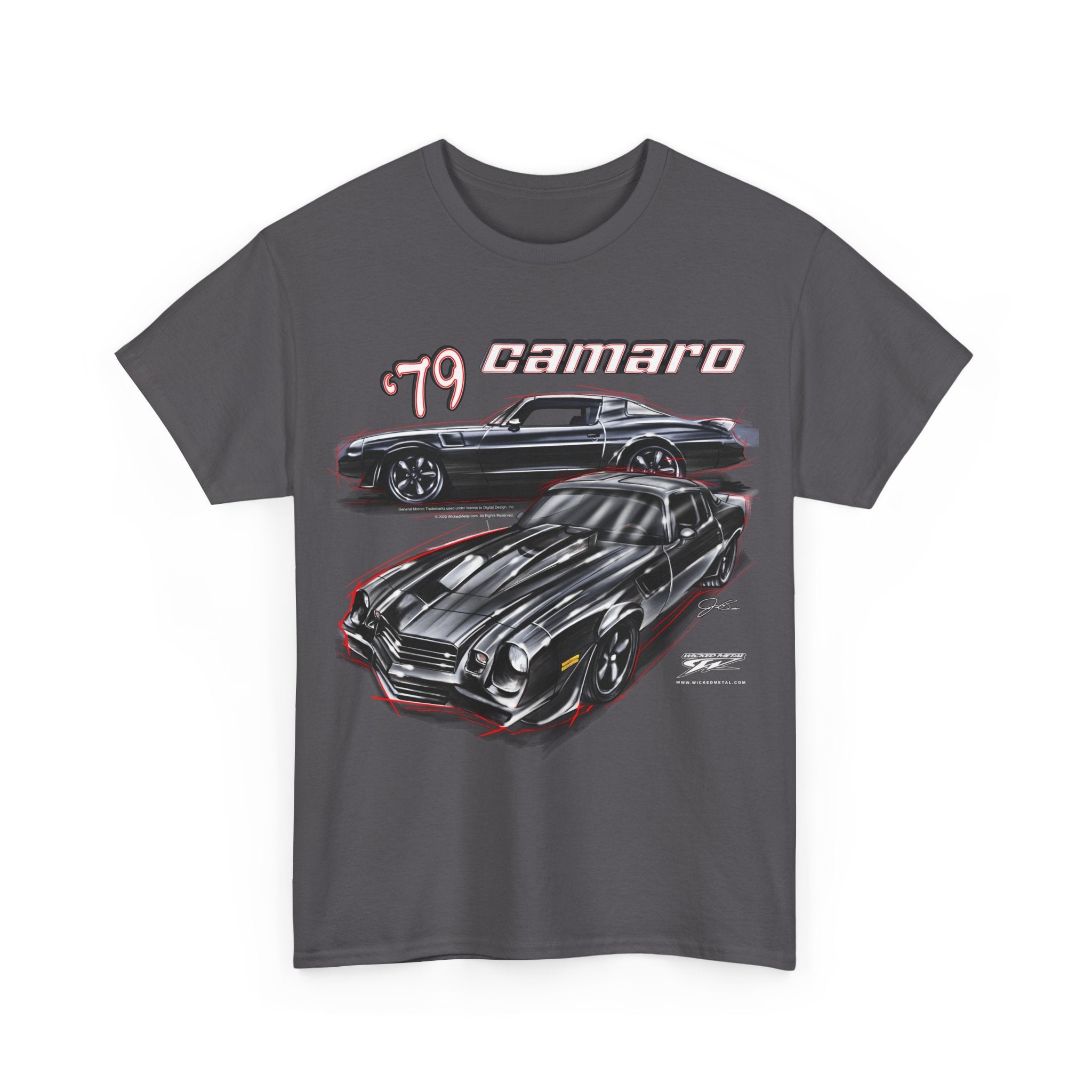 1979 Camaro Illustrated - Chevy Camaro t shirt - Wicked Metal