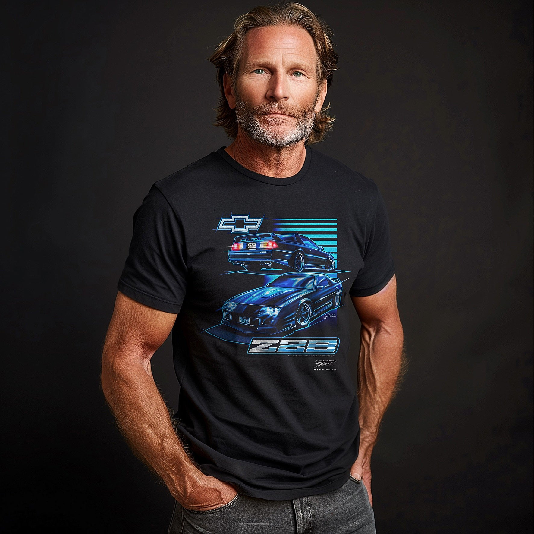 3rd Gen Camaro Z28 Blue - Chevy Camaro t shirt - Wicked Metal