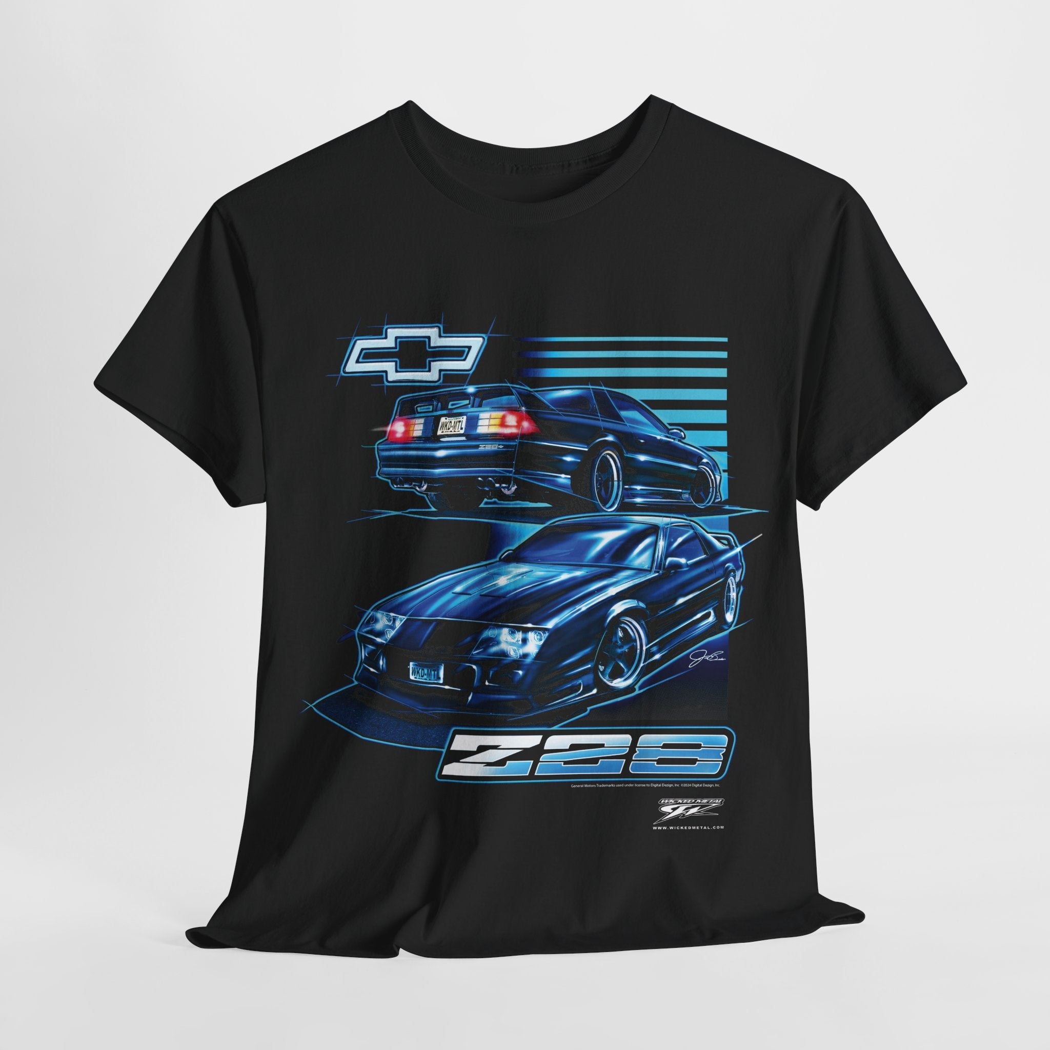 3rd Gen Camaro Z28 Blue - Chevy Camaro t shirt - Wicked Metal