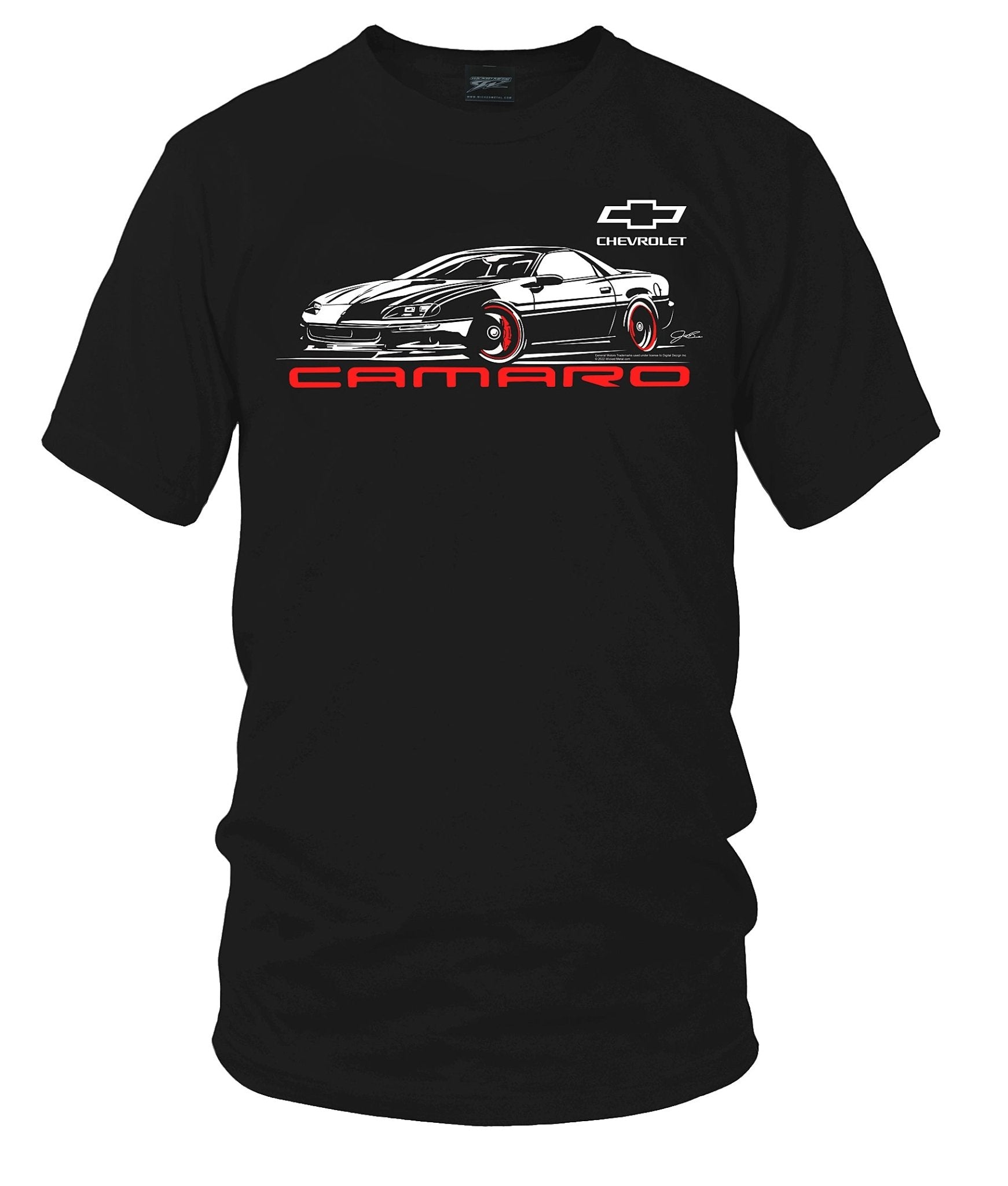 4th Gen 1993-1997 Camaro Stylized - Chevy Camaro t shirt - Wicked Metal