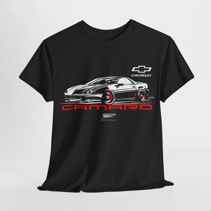 4th Gen 1993 - 1997 Camaro Stylized - Chevy Camaro t shirt - Wicked Metal