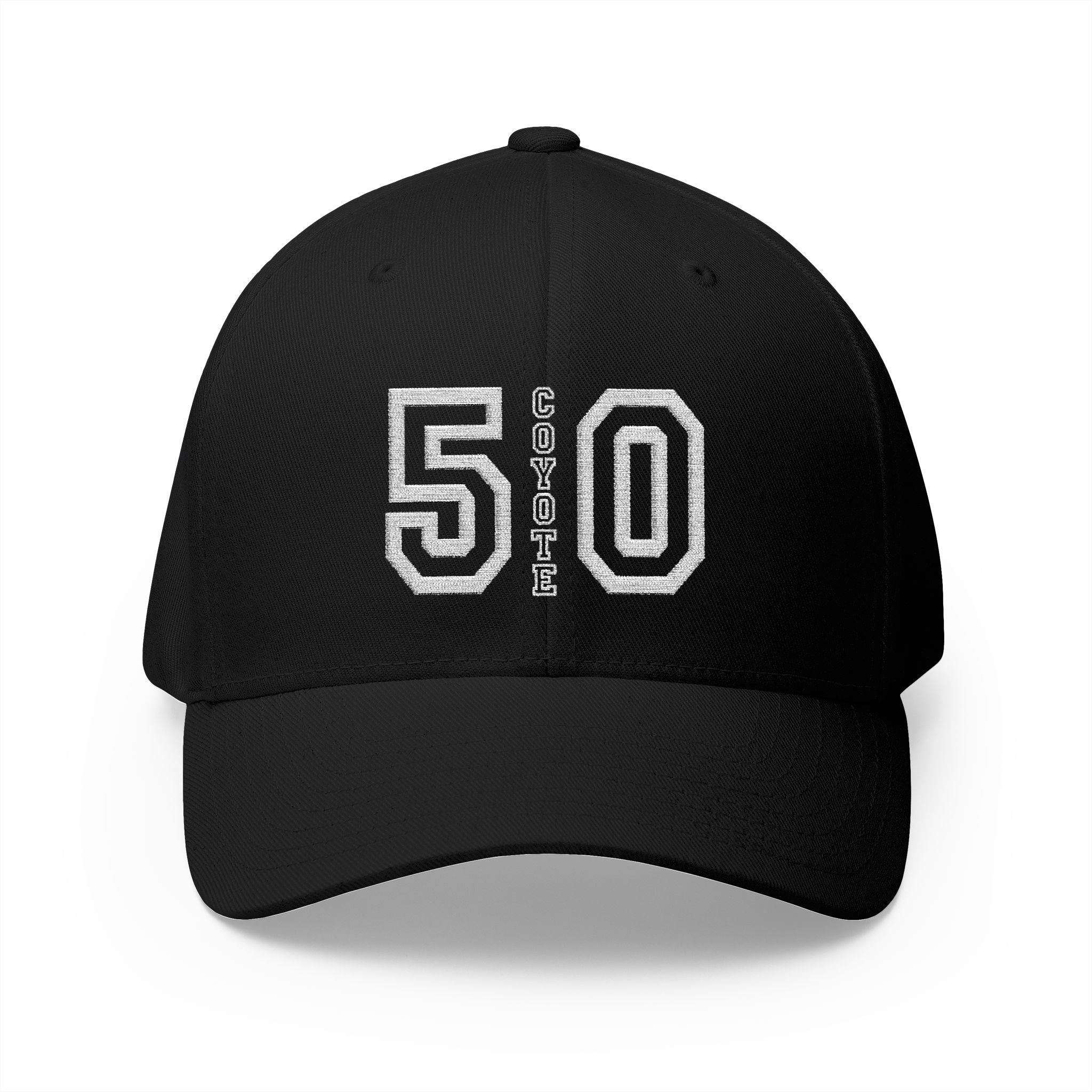 5.0 Mustang Coyote Closed - Back Structured Cap (Embroidery) - Mustang Coyote hat - Wicked Metal