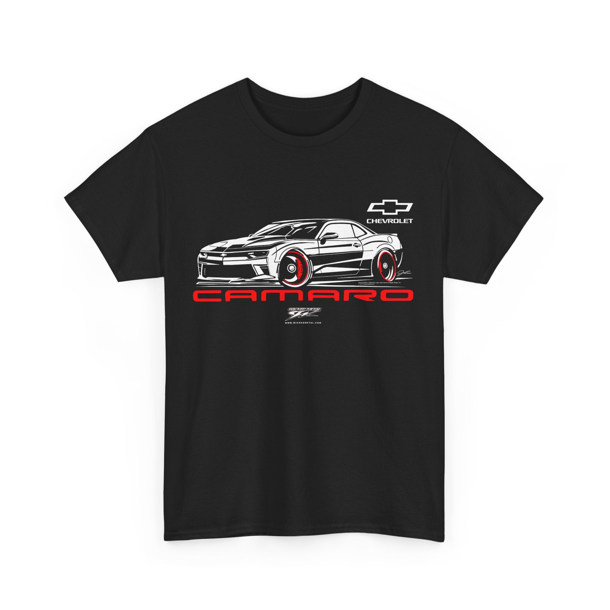 6th Gen Camaro Stylized - Chevy Camaro t shirt - Wicked Metal