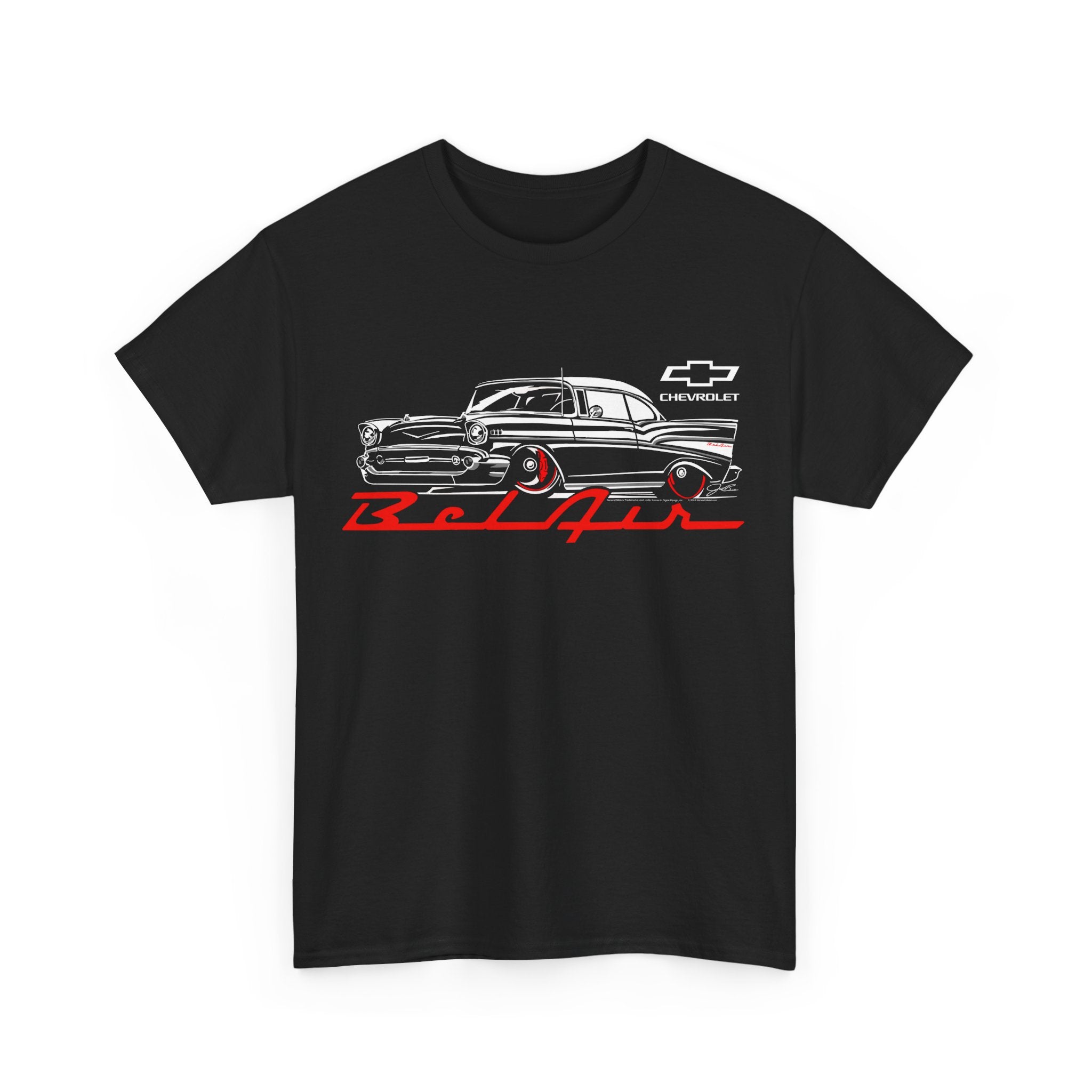 Bel Air Stylized 1957 Chevy - Bel Air T-Shirt - 57 Chevy t - Shirt - Wicked Metal