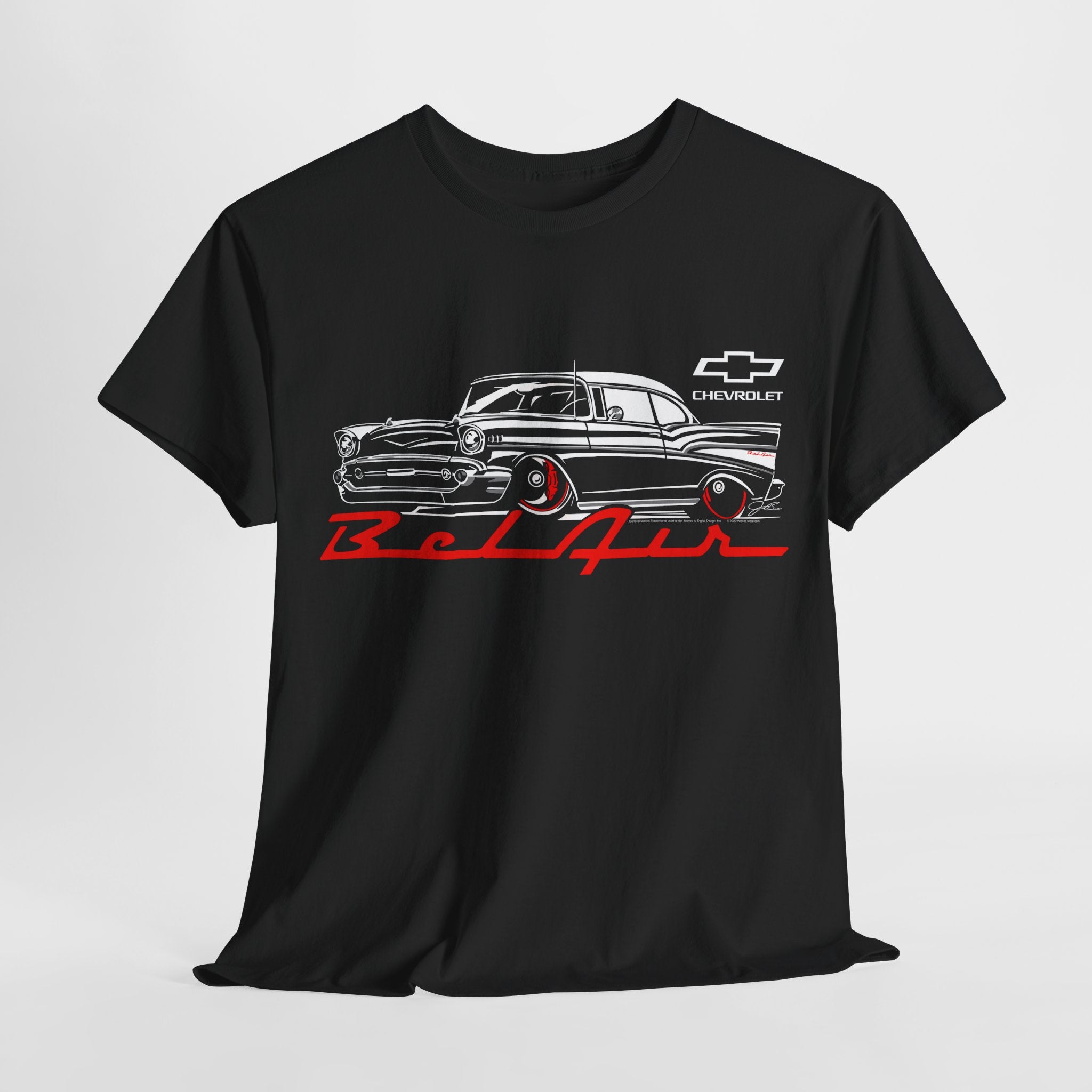 Bel Air Stylized 1957 Chevy - Bel Air T-Shirt - 57 Chevy t - Shirt - Wicked Metal