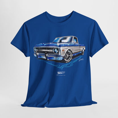 Blue Chevy C - 10 square body - Truck T-Shirt - Chevy c - 10 t - Shirt - Wicked Metal