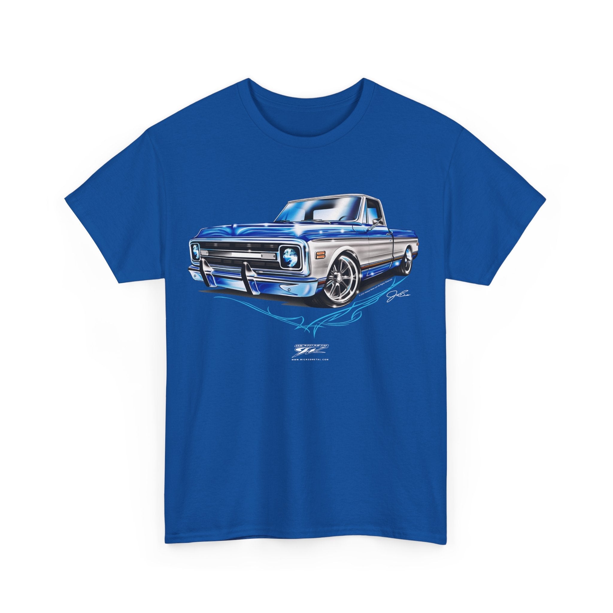 Blue Chevy C - 10 square body - Truck T-Shirt - Chevy c - 10 t - Shirt - Wicked Metal