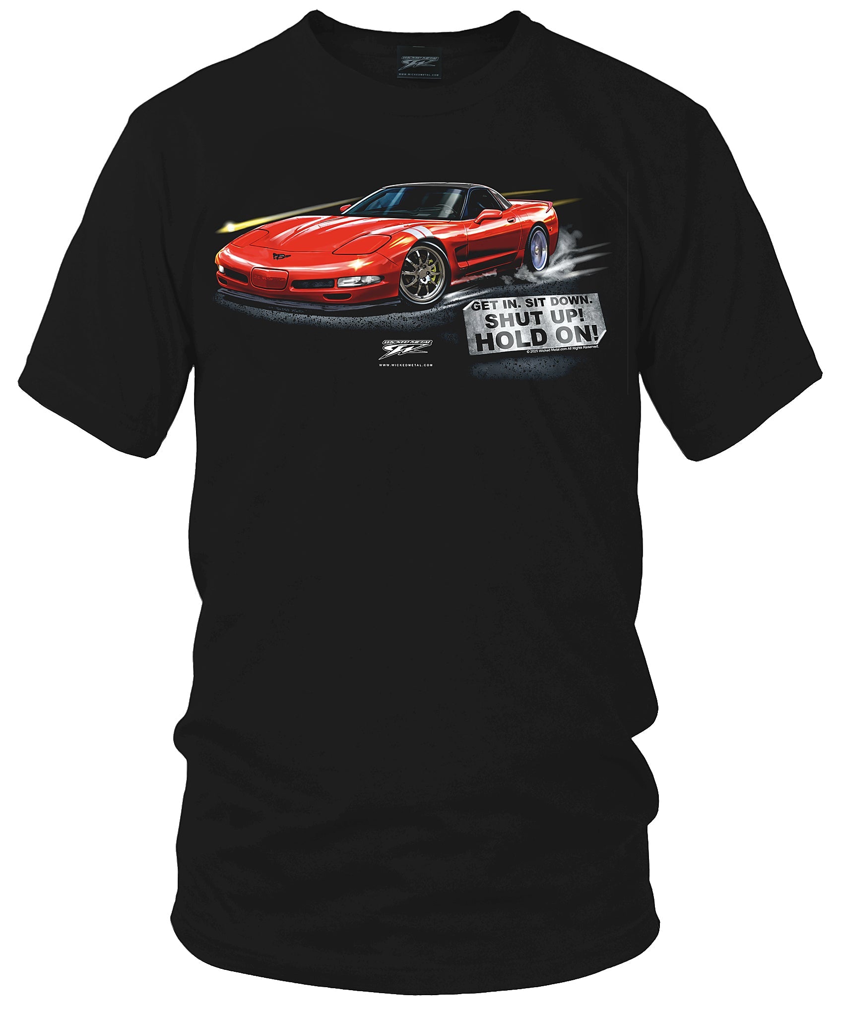 C5 Corvette Customer Car - T-Shirt With My Car On It - Hold On - Wicked Metal