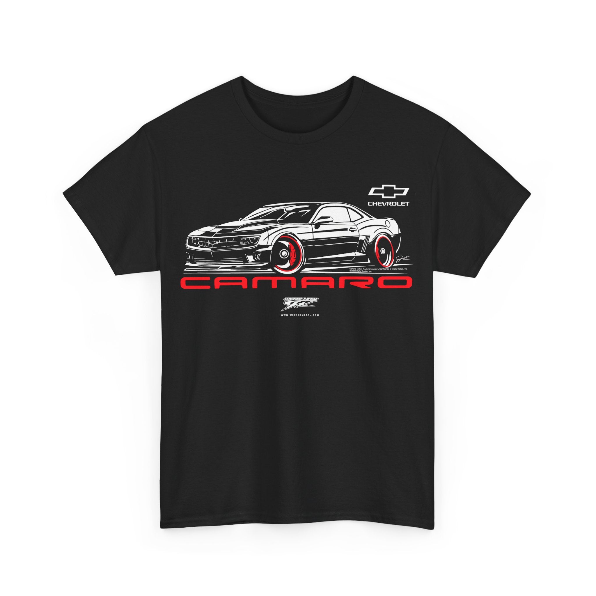 Camaro 5th Gen Stylized - 2010s Camaro - Chevy Camaro t shirt - Wicked Metal - Wicked Metal