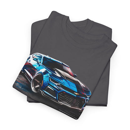 Camaro Blue ZL1 Watercolor 5th Gen - 2010s ZL1 Camaro - Chevy Camaro t shirt - Wicked Metal - Wicked Metal