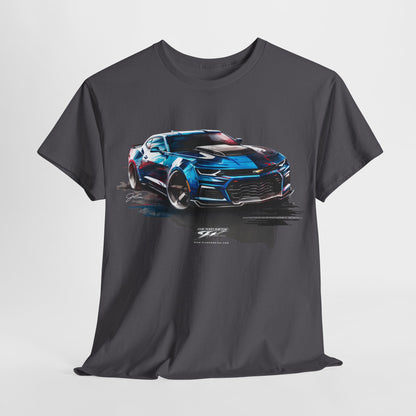 Camaro Blue ZL1 Watercolor 5th Gen - 2010s ZL1 Camaro - Chevy Camaro t shirt - Wicked Metal - Wicked Metal