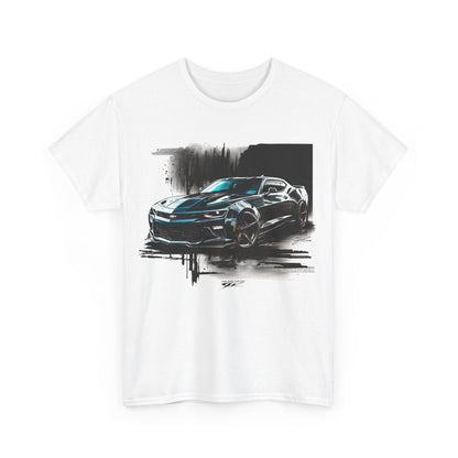 Camaro ZL1 Black Splash on White 5th Gen - 2010s ZL1 Camaro - Chevy Camaro t shirt - Wicked Metal - Wicked Metal