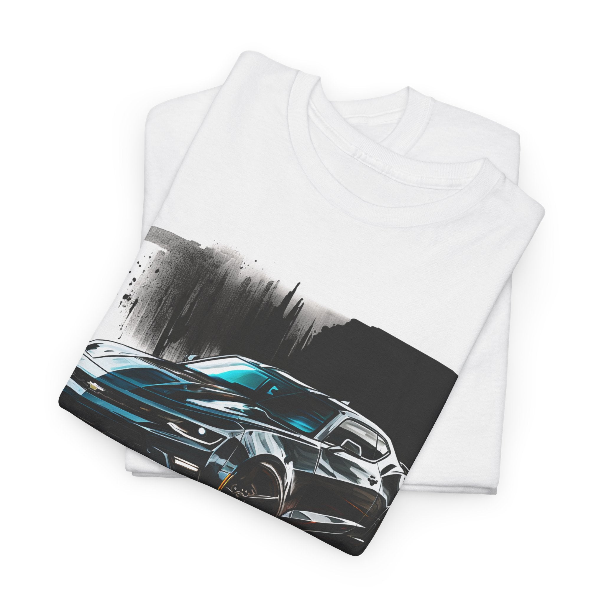 Camaro ZL1 Black Splash on White 5th Gen - 2010s ZL1 Camaro - Chevy Camaro t shirt - Wicked Metal - Wicked Metal