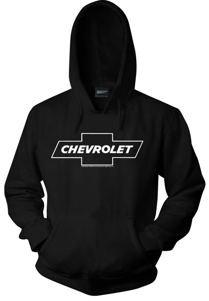 Chevy Bowtie t shirt logo  - Black Hoodie