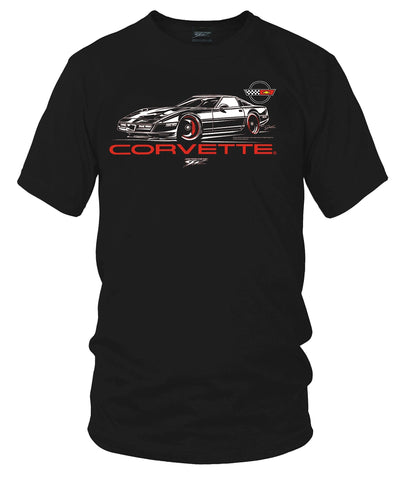 Corvette c4 Stylized - Corvette C4 Stylized logo shirt - Wicked Metal