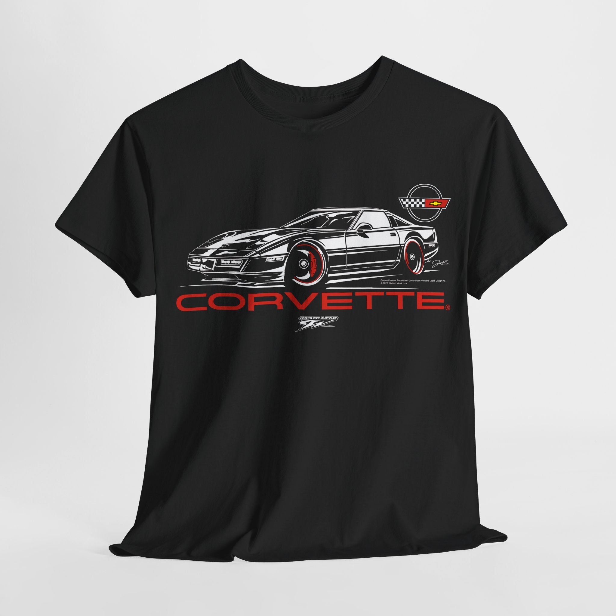 Corvette c4 Stylized - Corvette C4 Stylized logo shirt - Wicked Metal