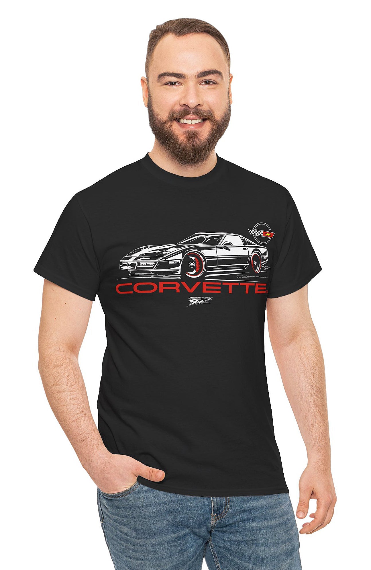 Corvette c4 Stylized - Corvette C4 Stylized logo shirt - Wicked Metal