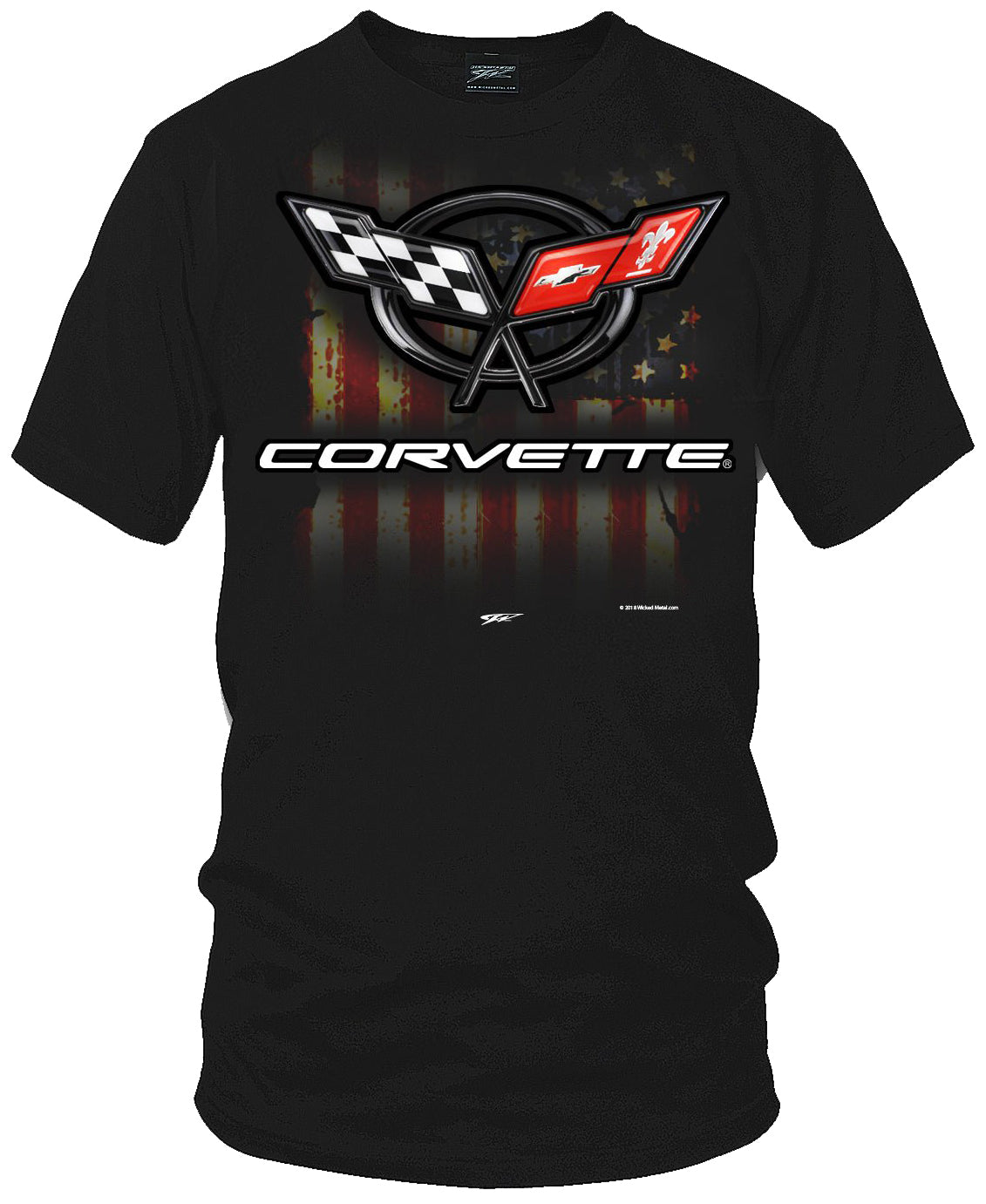 Corvette c5 logo - American Flag C5 logo shirt