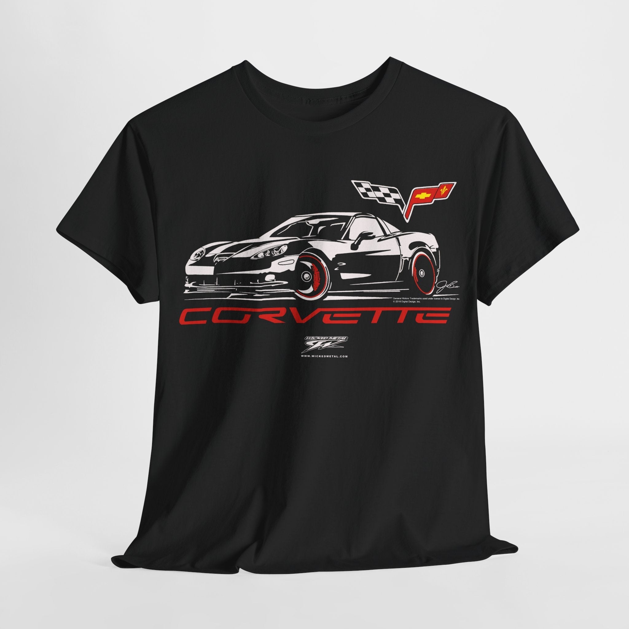 Corvette c6 Stylized - Corvette C6 Stylized logo shirt - Wicked Metal