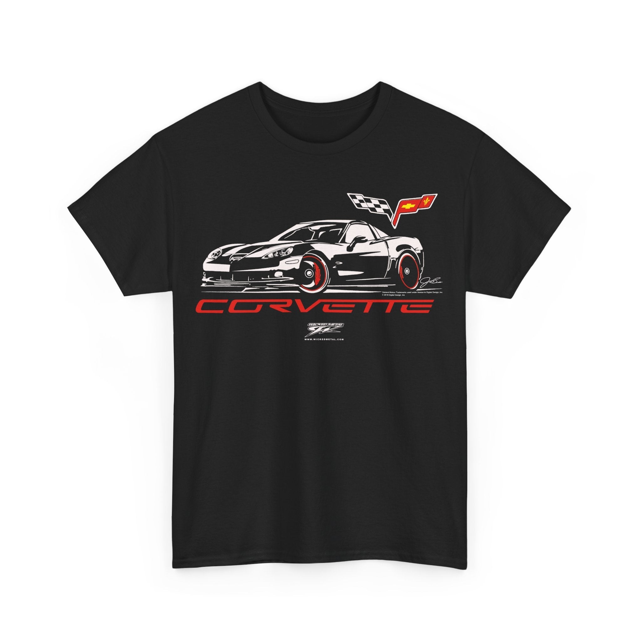 Corvette c6 Stylized - Corvette C6 Stylized logo shirt - Wicked Metal