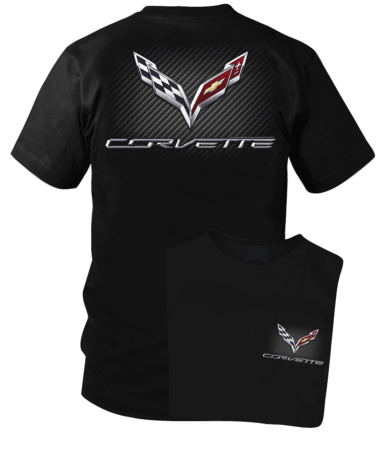 Corvette C7 Carbon Fiber T-shirt - 2014 - 2019 - C7 Corvette t-shirt - Wicked Metal