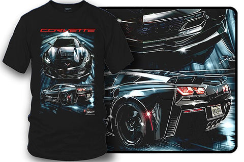 Image of Corvette c7 Midnight - Corvette C7 Midnight shirt - Wicked Metal