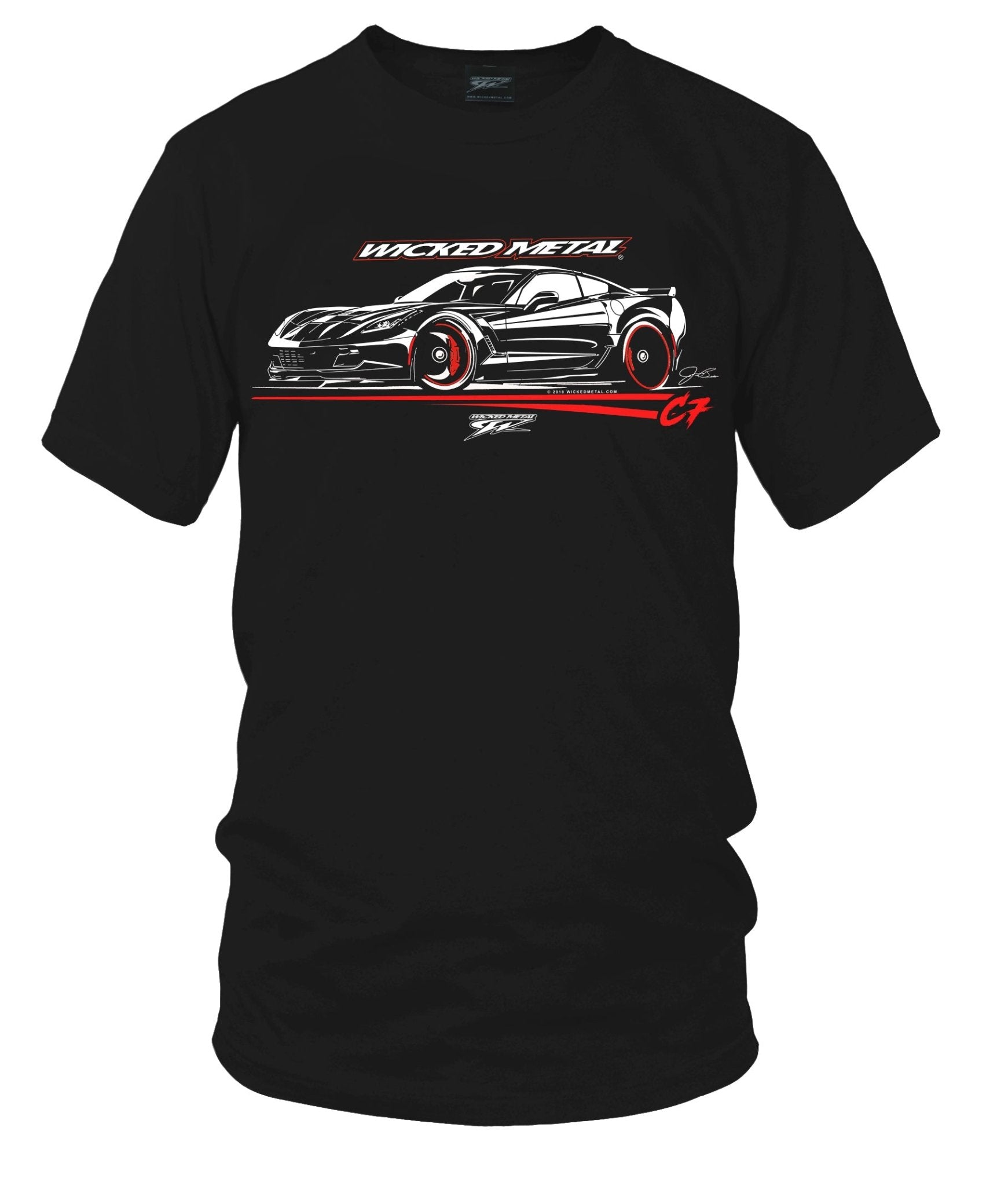 Corvette c7 Stylized - Corvette C7 Stylized logo shirt - Wicked Metal