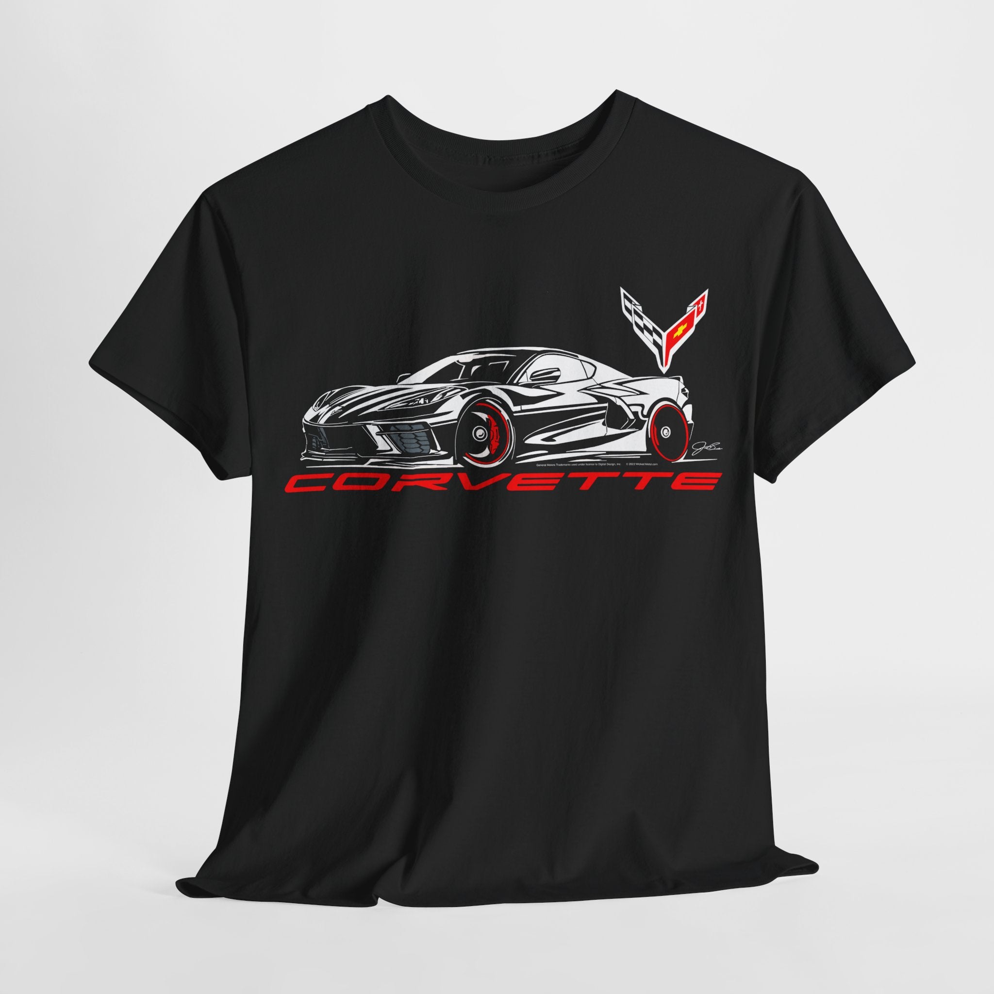 Corvette c8 Stylized - Corvette C8 Stylized shirt - Wicked Metal