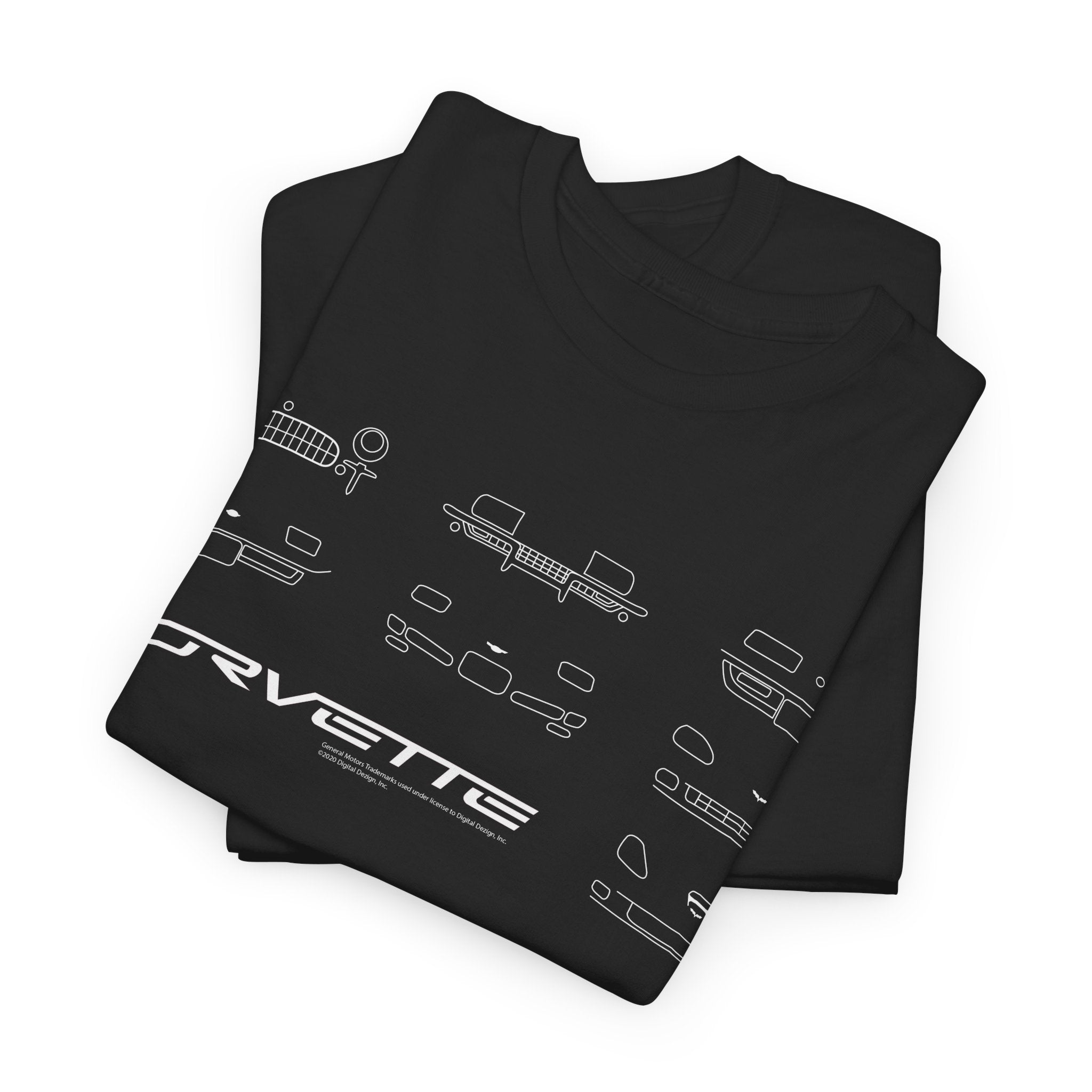 Corvette fronts t Shirt - C1 - C6 Style - All Corvettes shirt - Wicked Metal