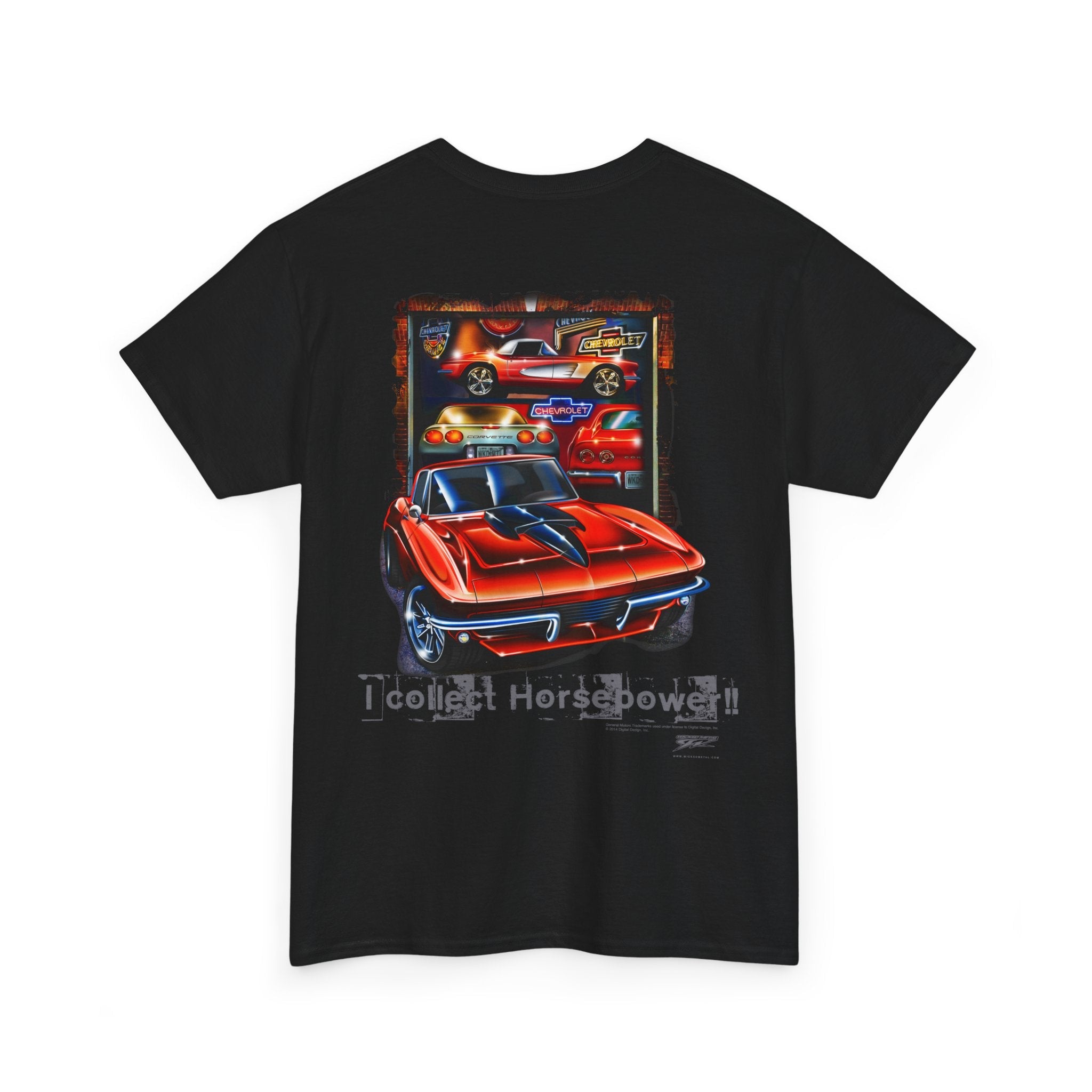 Corvette Shirt - Collect Horsepower - C1, C2, C3, C5 - Wicked Metal