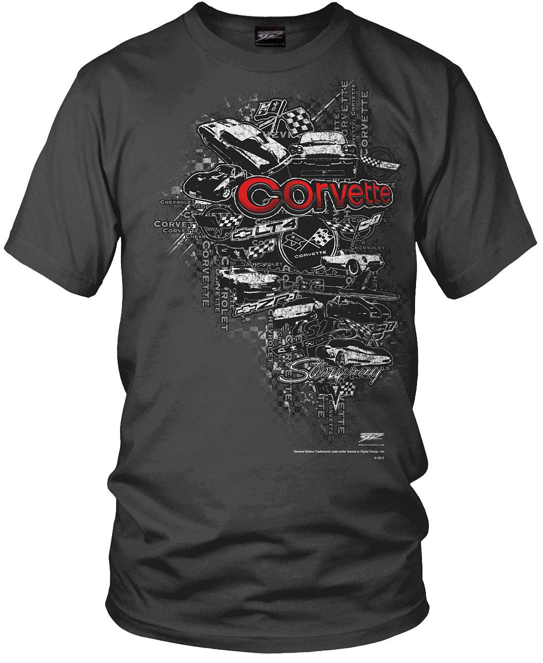 Corvette Shirt - Emblems - Corvette Emblems t-shirt - Wicked Metal